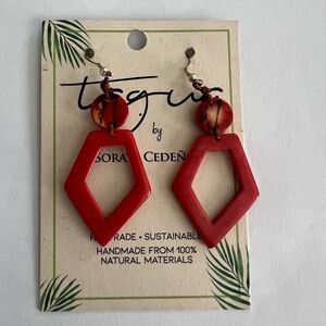 New Tagua Nut Fair Trade Ecuadorian Earrings